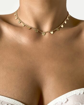 Silver or Gold Sweetheart Choker