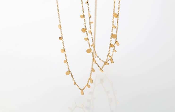 Gold Water Drops Necklace