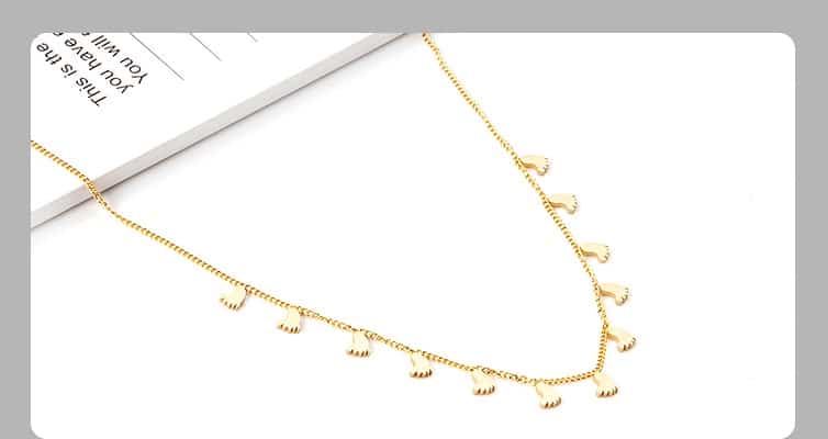 LUXUSTEEL Gold Color Stainless Steel Chains Necklace For Women Girl Small Mini Star Heart Coin Charm Choker Vintage Jewelry 2022