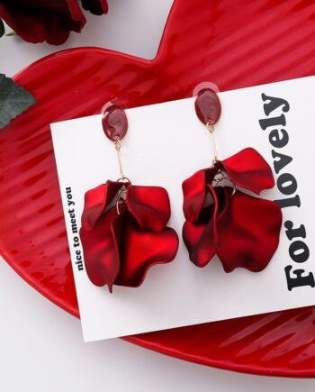 Rose Petals Dangling Earrings - Style 7