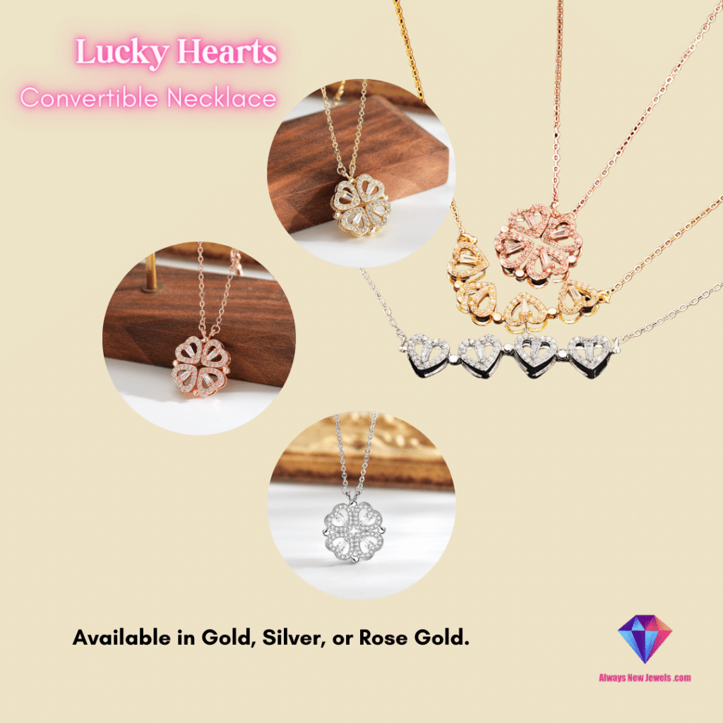 Lucky Hearts Convertible Necklace Always New Jewels